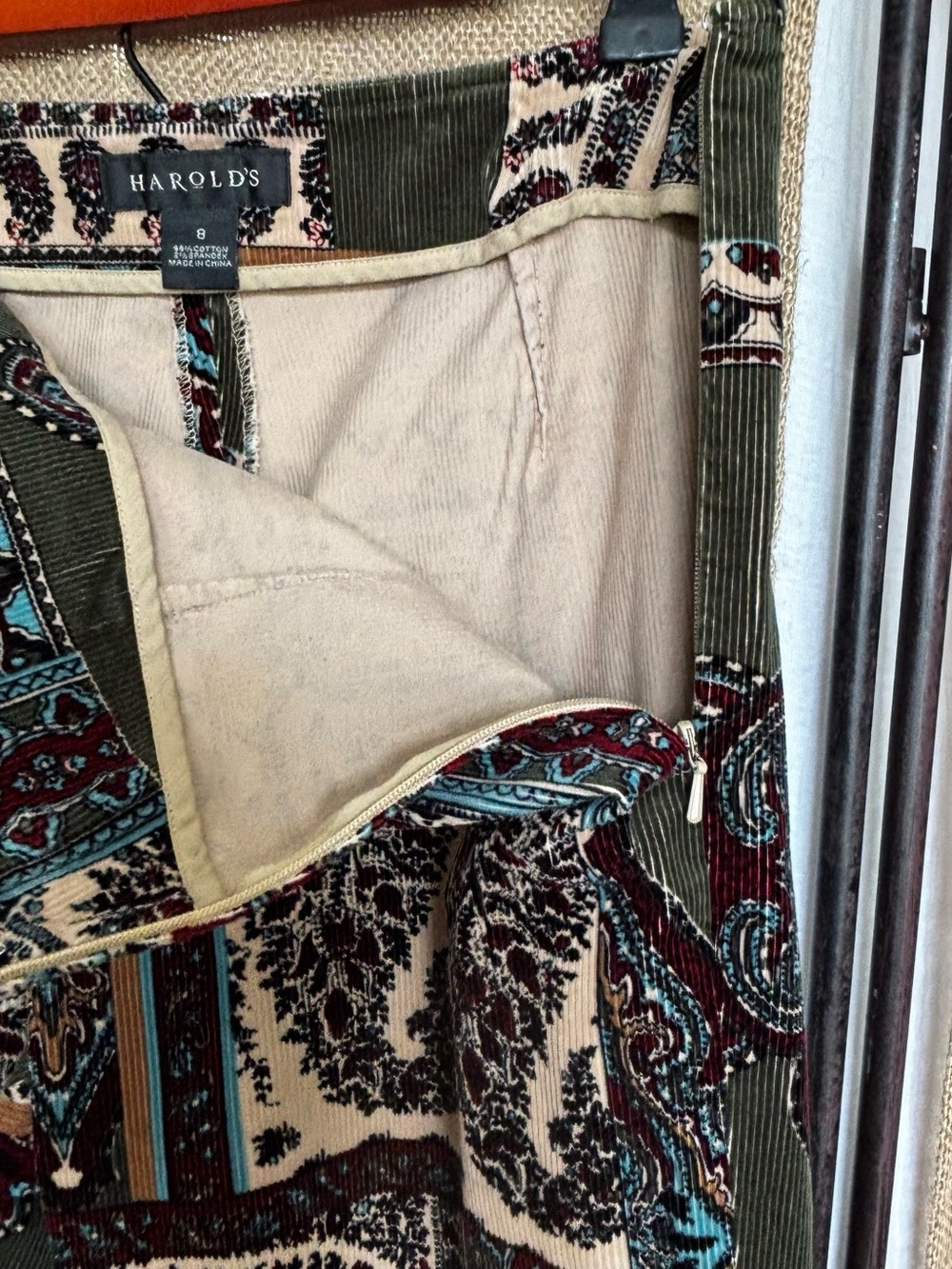 Harold's Multicolor Bohemian Corduroy Trousers - Picture 4 of 11